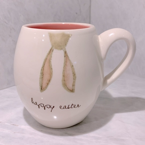 Rae Dunn Happy Easter Mug with pink interior - Picture 1 of 5
